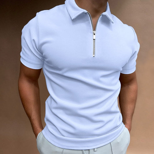 Classic Fit Zipped Mens Polo Shirt in Multiple Colors - Stylish, Comfortable, Breathable Polyester-1
