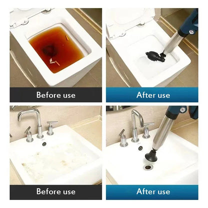 High-Pressure Air Plunger Cordless Drain Unclogging Kit For Sewer Pipes With Attachments Fall 2026 Household DIY