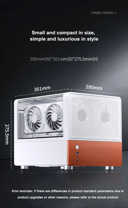 Mini ITX MicroATX PC Case Sea View Glass Travel-Friendly Gaming