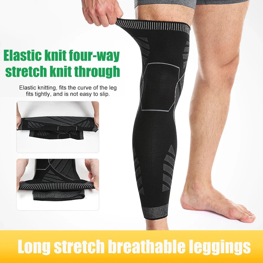Pair 2026 – Full Leg Compression Sleeve Long Knee Support for Cycling Hiking Basketball