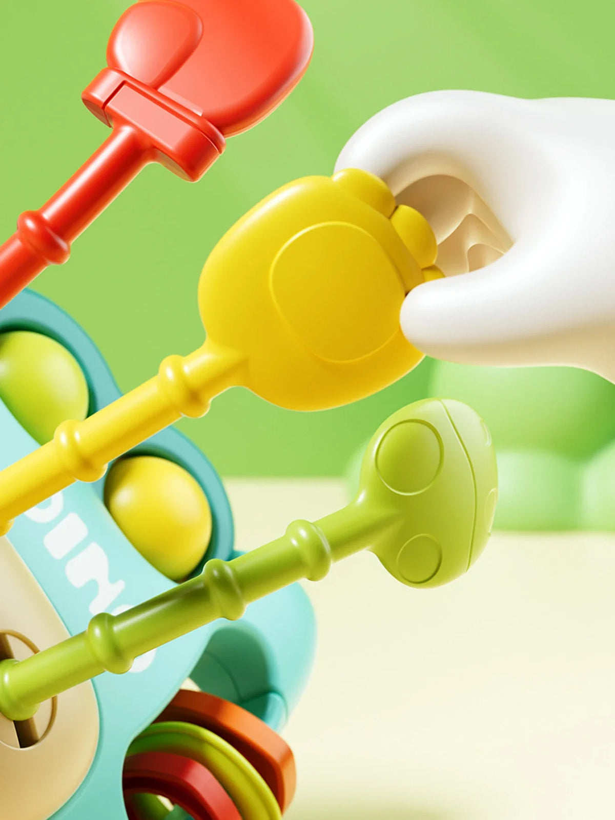 Dinosaur Montessori Pull Toy Newborn Sensory Toys Teether