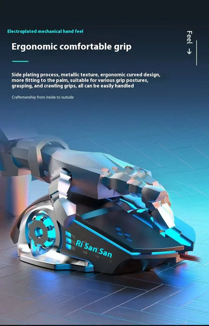 Cordless Battery-Powered Gaming Mouse Bluetooth Silent Backlit