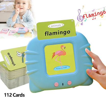Talking Flashcards Learning Machine for Kids - Educational Audio Book Toy for Preschool Ages 2-6, USB Battery-Powered, Eye-Friendly Design