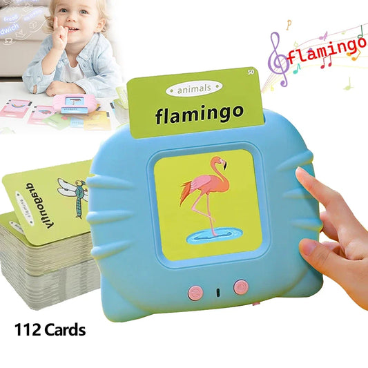 Talking Flashcards Learning Machine for Kids - Educational Audio Book Toy for Preschool Ages 2-6, USB Battery-Powered, Eye-Friendly Design