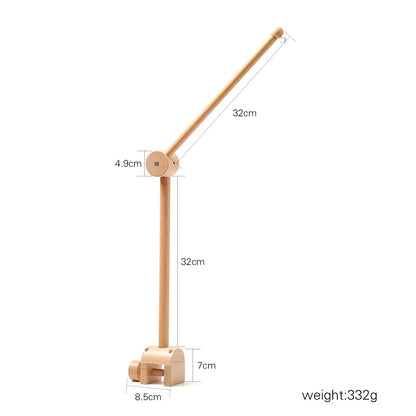Crib Wooden Mobile Bracket Newborn Sensory Toys Soothing