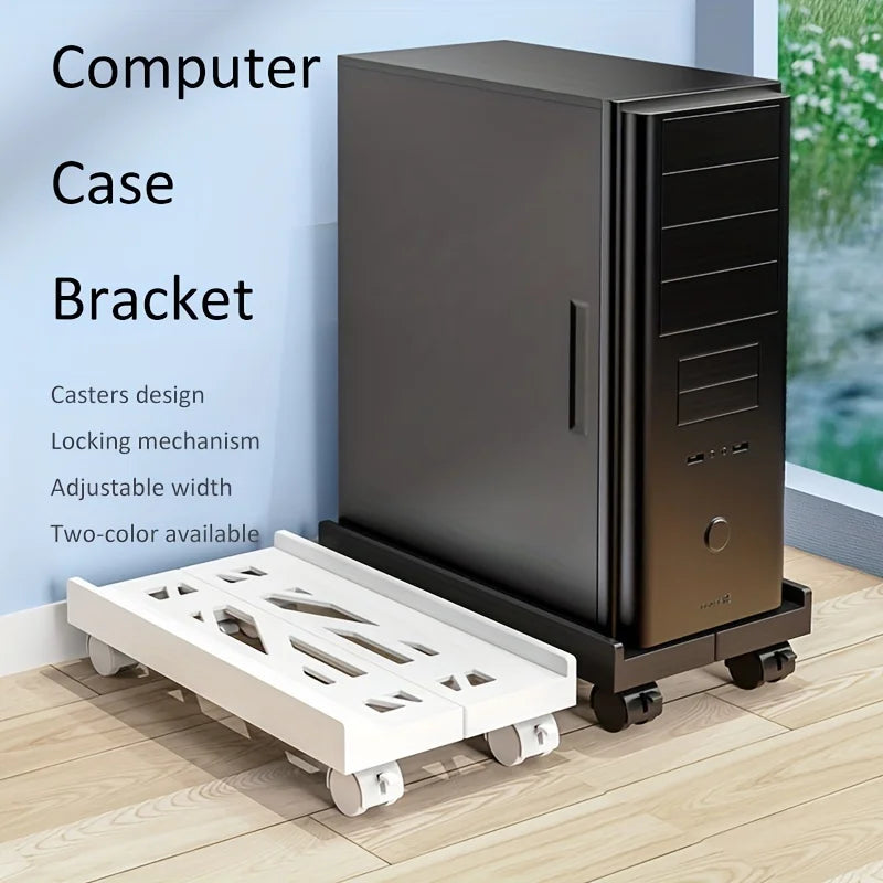 PC Tower Stand Flexible Ventilated Base With Casters