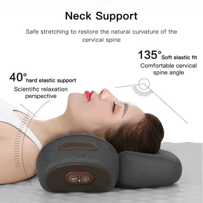 Massager Neck Pillow With Heat And Vibration - Viral Trend Cervical Therapy For Neck And Shoulder Relief, Hot Compress