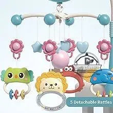 Mobile Crib Remote Music Light Newborn Sensory Toys