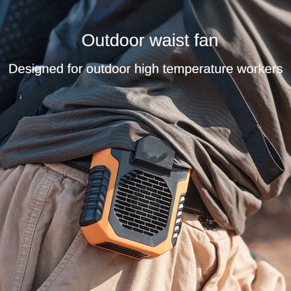 Hanging Neck Waist Fan USB Mini Charging Clip Fan - Outdoor Travel-Friendly Mute Cooling Device with Powerbank