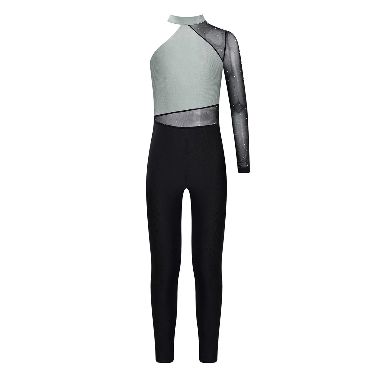 Long Sleeve, Snakeskin, Polyester, Nylon, Elastane, For Ballet, Rhythmic Gymnastics – Stretchy Girls Unitard