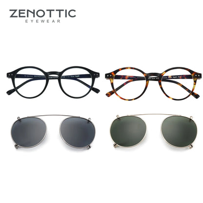 Clip2026 Edition On Sunglasses Retro Round Frames Anti Blue Light Polarizing Clip Ons Summer