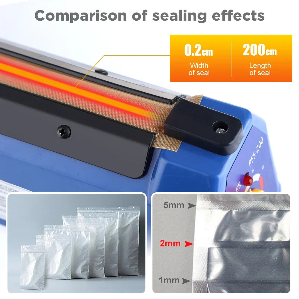 Heat Sealer 8 Inch Hand-Held Impulse Bag Sealer Travel-Friendly Packaging Device Fall 2025 Airtight Food Storage