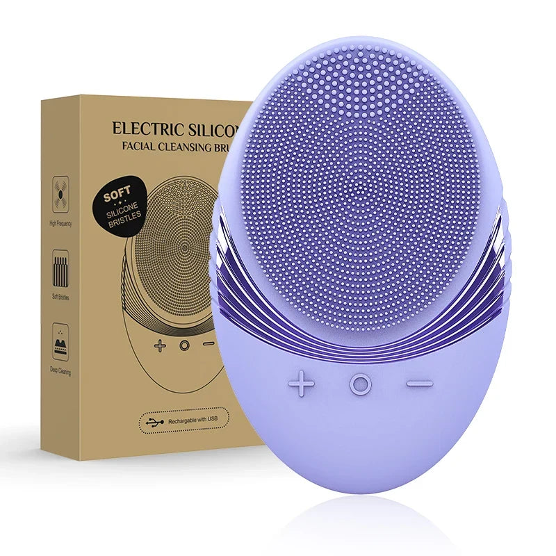 Motor-Driven Silicone Facial Cleansing Brush Sonic Vibration For Deep Cleaning And Gentle Exfoliation Spring 2026 Trend