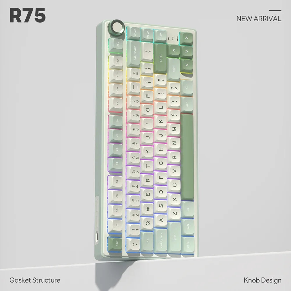 Keyboard Mechanical R75 Gasket 80Key RGB Hot Swap Spanish
