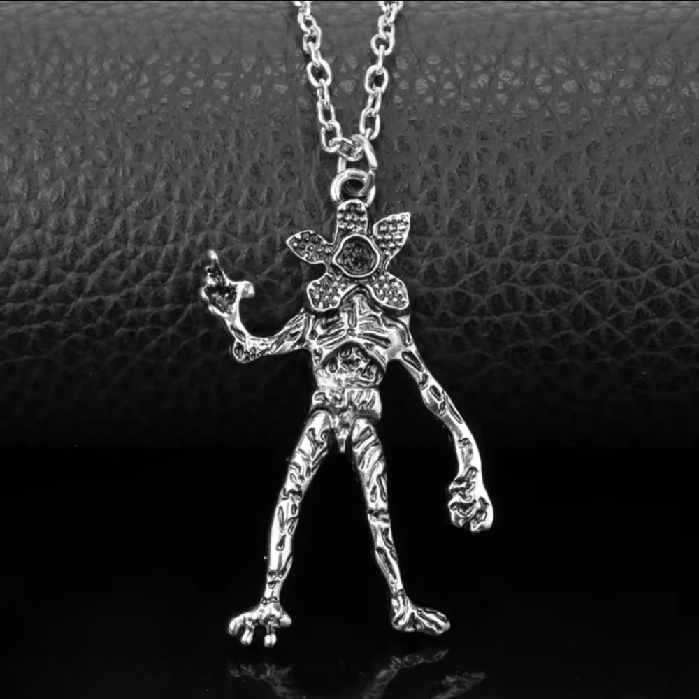 Monster Pendant Necklace 925 Sterling Silver Upside-Down Monster Charm Flexible Valentine Gift 2026 Gift Ready