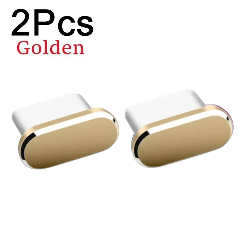 Type-C Metal Charging Port Dust Plugs - 2Pcs iPhone Accessories, Dust & Liquid Protection