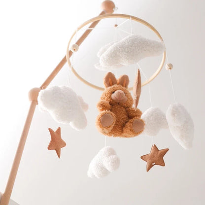 Crib Baby Mobile Wooden Nursery Newborn Sensory Toys