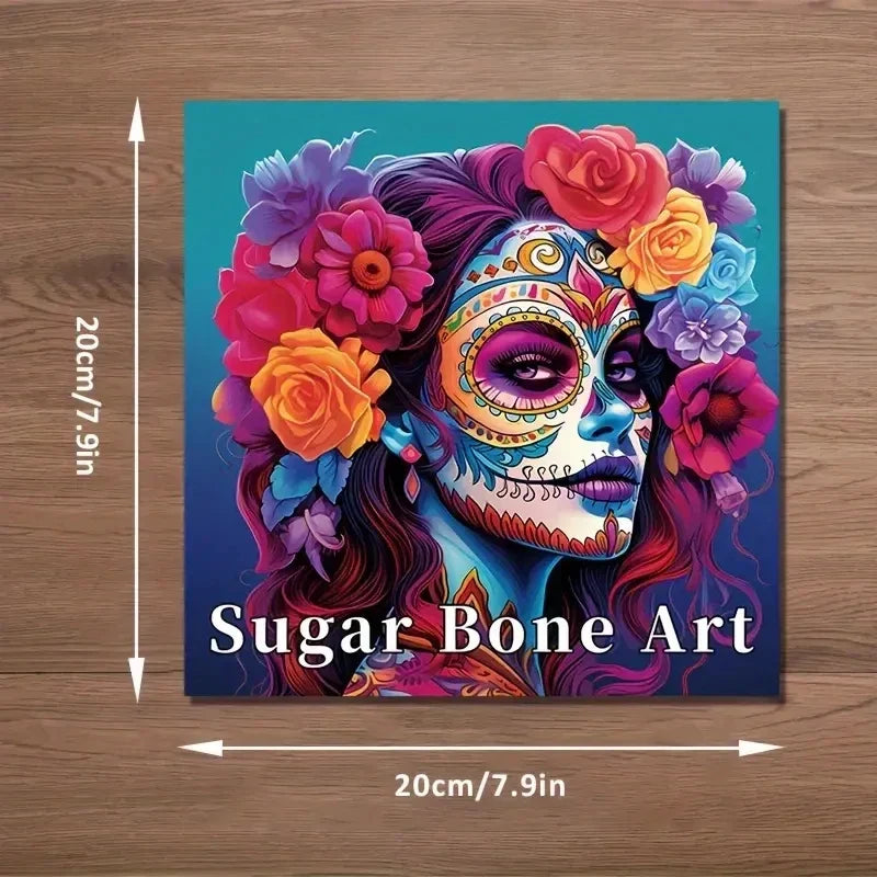 Book Coloring Upgraded Thickened Paper Sugar Skull Art Halloween Trend Gift Idea 22 Pages