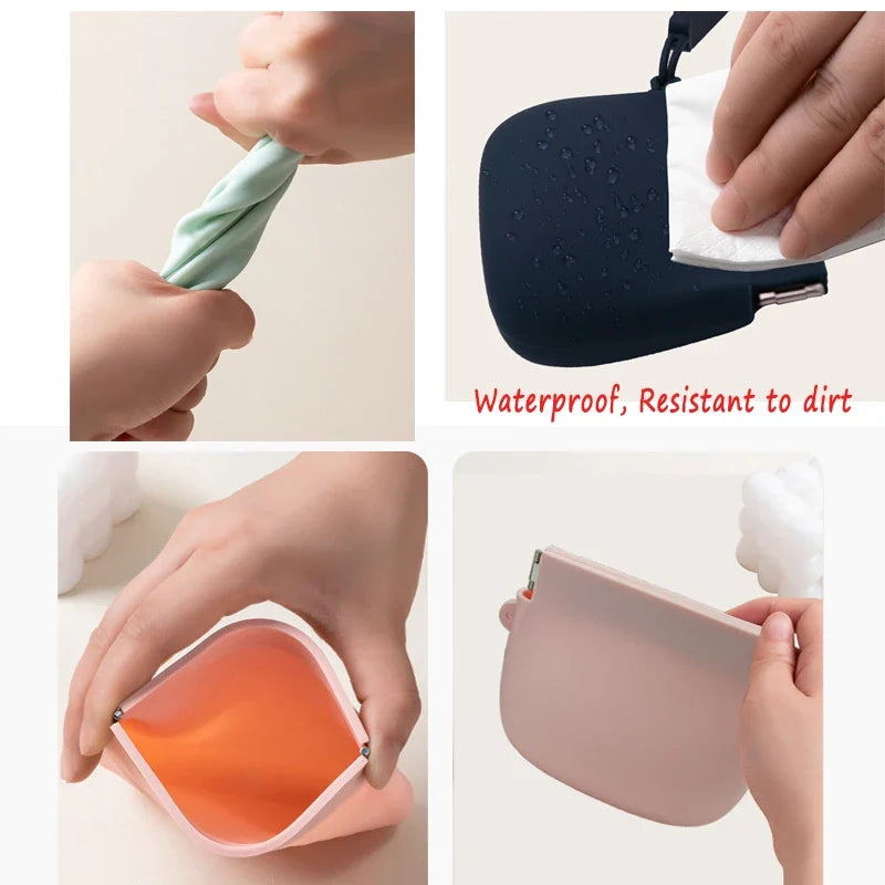 Silicone2026 Edition Dog Treat Pouch Travel Snack Bag For Pets Auto Closure Leakproof Odorless Simple-Clean Fall