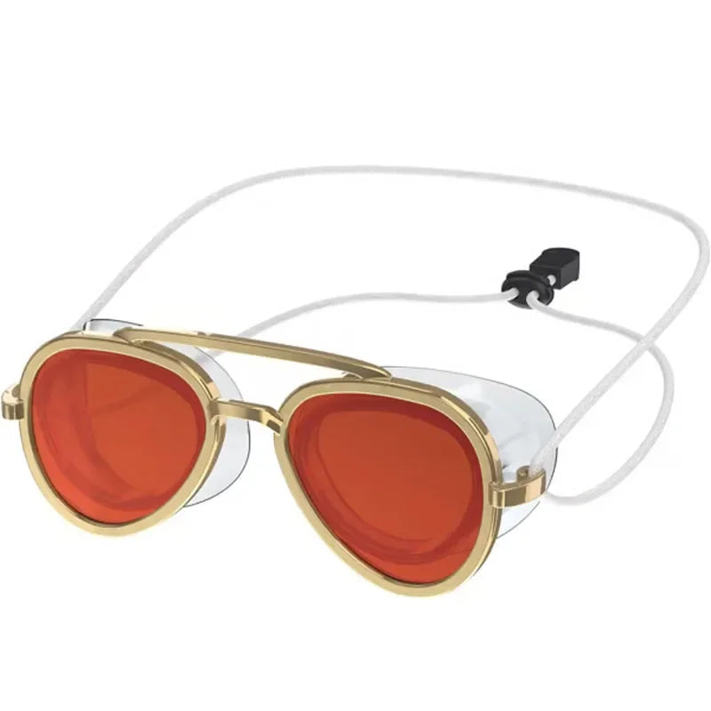 Full View Retro Frame Unisex Pool Swim Eyewear 2026 – Wide Angle Anti-Fog Swimming Goggles