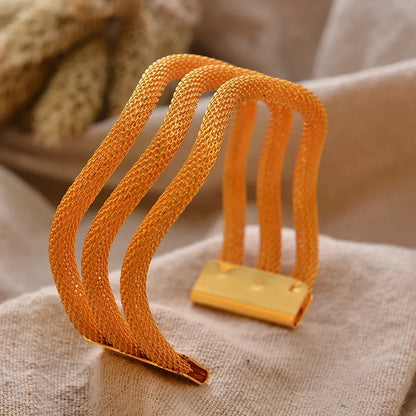 Gold Plated Bangles Deluxe Arabic Wedding Bracelet