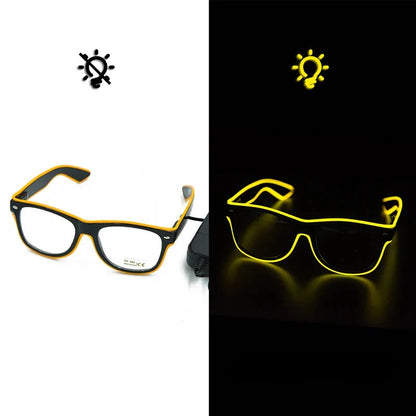 Glasses Led Neon Party Flashing Glasses - Glow Sunglasses for Festivals, Bar, Nightclub, Novelty Gift, Bright Light Supplies