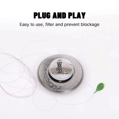 Pop-Up Drain Stopper Basin Hair Catcher Stainless Steel Filter Anti-Odor Fall 2026 Household Upgrade