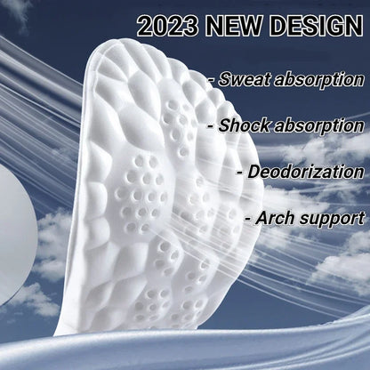 Ultra Plush Orthopedic Insoles For Running Shoes, Arch Support, Back To School 2025 Comfort – 4D Massage Insoles