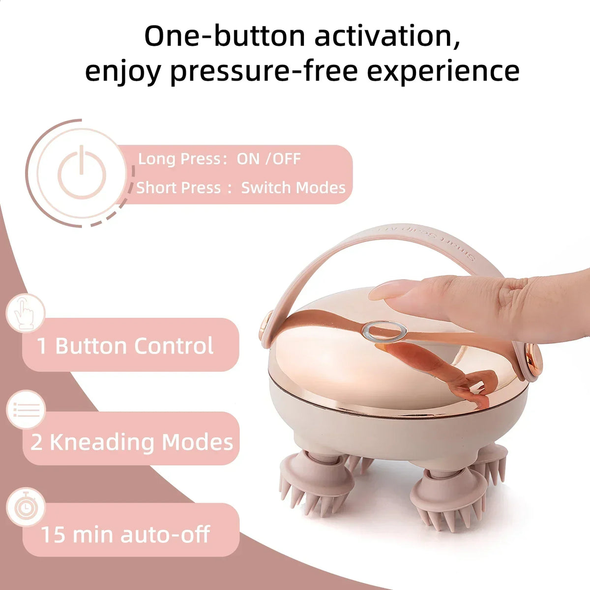 Electric2026 Edition Scalp Massager Battery-Powered Water-Resistant Hand-Held Hair Maintenance Device For Stress Relief Holiday Gift