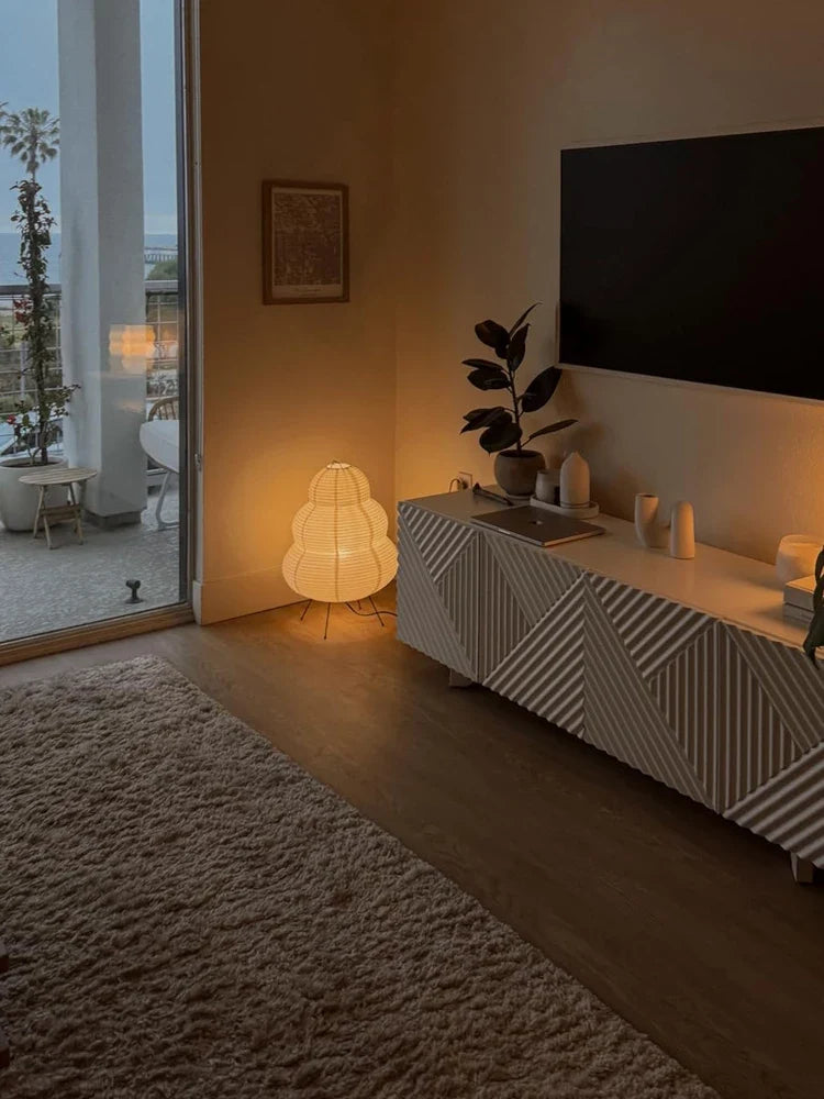 Rice LED Paper Lamp Tricolor Dimming Japanese Style