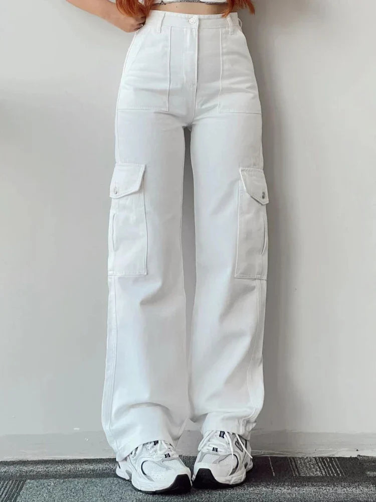 Loose Fit Pants for Women, Comfortable Cotton Spandex Casual Trousers in Multiple Colors-1