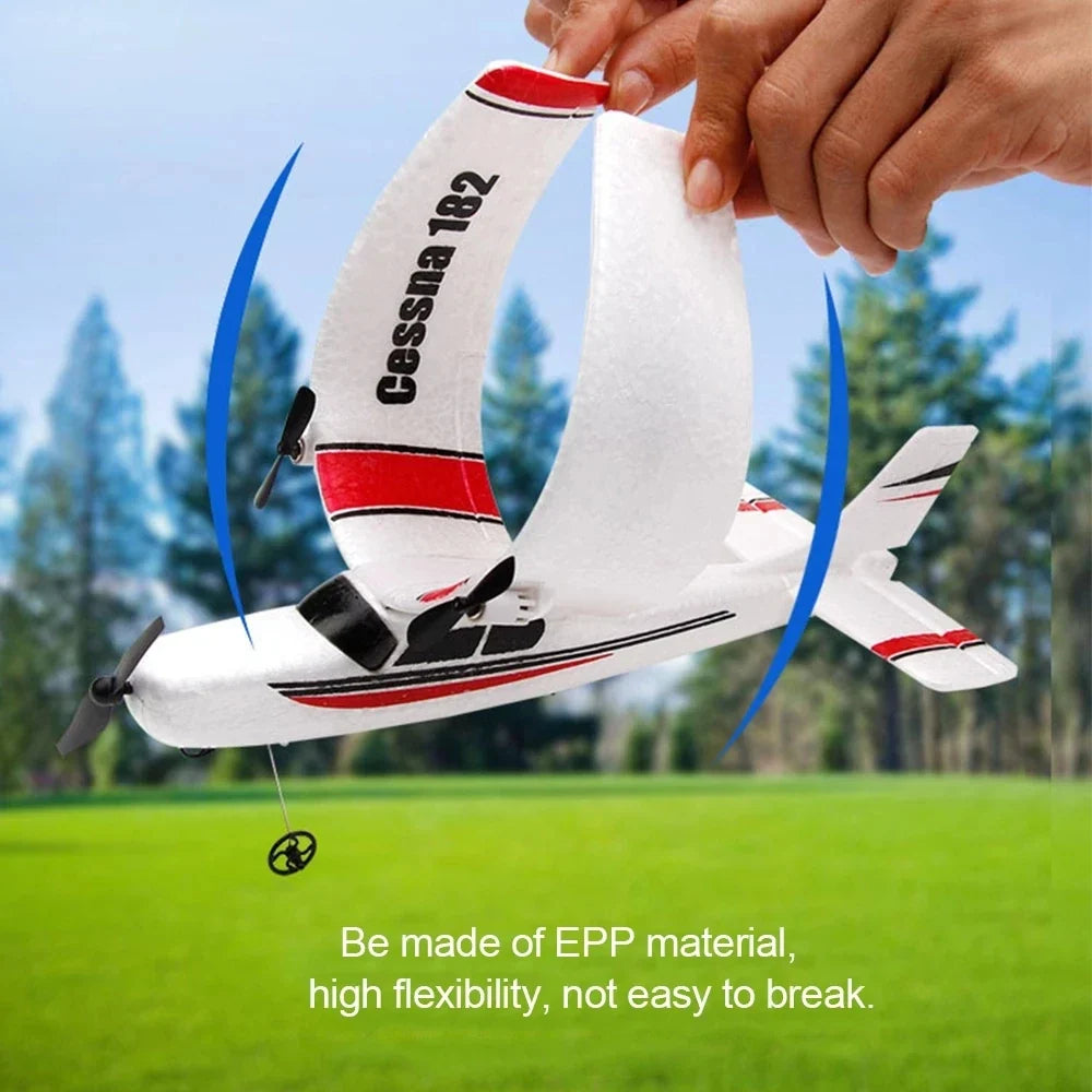 EPP Foam FX801 RC Plane - 2CH Remote Control Aircraft for Kids, Simple Assembly Toy Gift