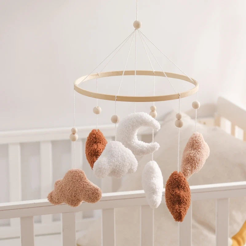 Crib Baby Mobile Wooden Nursery Newborn Sensory Toys