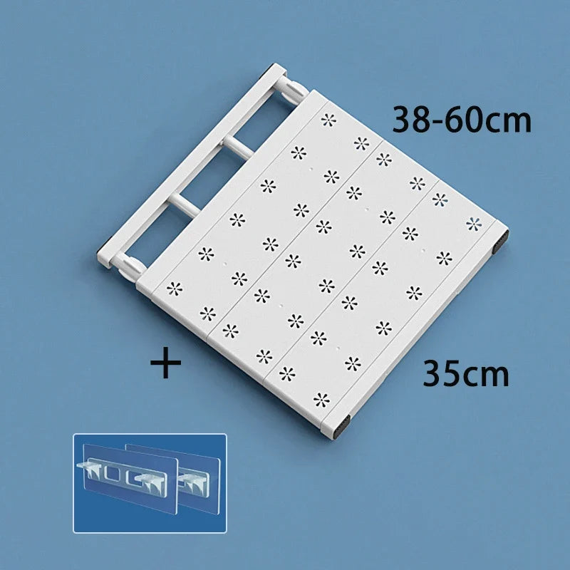 Wall-Mounted Flexible Shelves - Household Organizers for Closet, Bathroom & Kitchen Storage