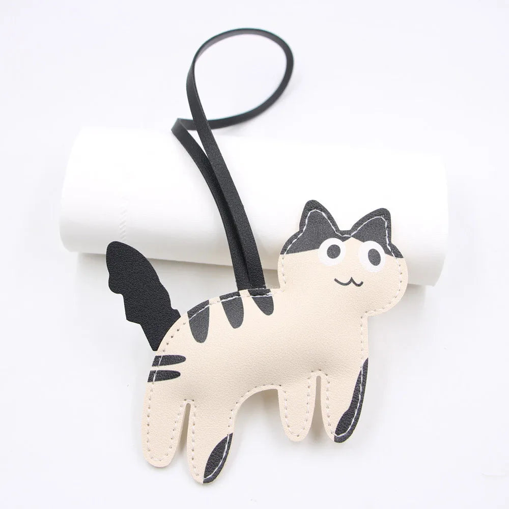 Keychain Bear PU Leather Mini Bag Charm Cute Gift Accessory