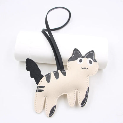 Keychain Bear PU Leather Mini Bag Charm Cute Gift Accessory