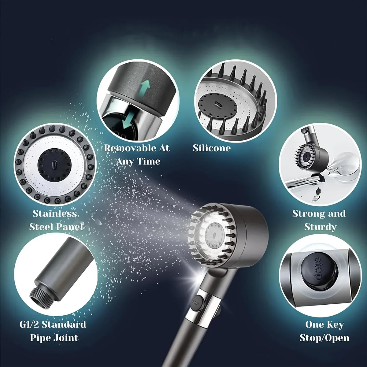 Multi Spray Modes, Built-In Filter On Off Switch, Fall 2026 Household Upgrade – Shower Head With Filter Hand-Held Turbocharger