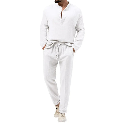 Fashion Casual Summer Men's T-Shirt & Shorts Kit - Breathable Short Sleeve Beach Suit