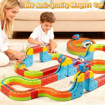 Magnetic2025 Edition Building Kit 81 Pieces Track Puzzle With Train STEM Educational Toy Christmas Gift