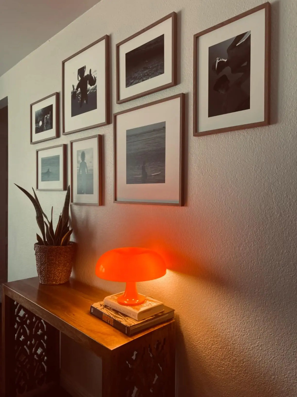 LED Japandi Mushroom Table Lamp Ivory Minimalist Bedside Lighting