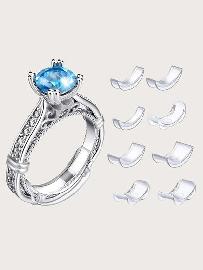 Ring Size Adjuster Clear Invisible Inserts, Adhesive Ring Reducer Kit, Fall 2025 Nearly Discreet Secure Fit
