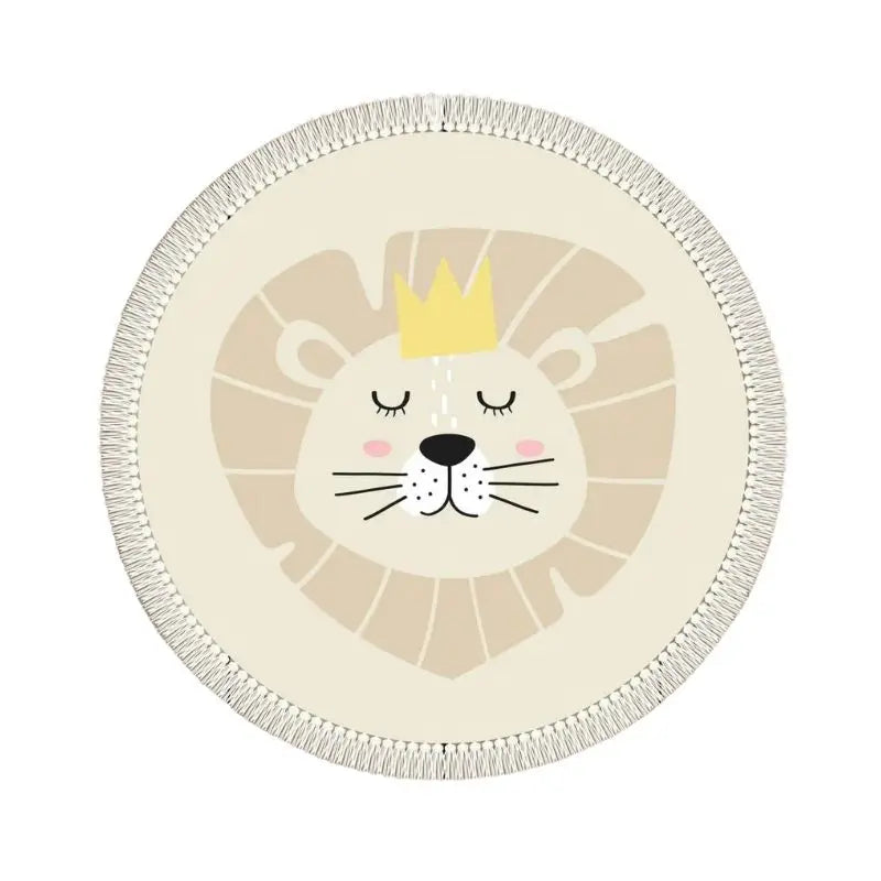 Round Fluffy Rug Tassel Nursery Play Mat Cozy Fall 2025 Plush Circle Bedroom Rug Plush Play Surface