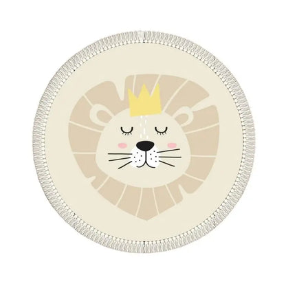 Round Fluffy Rug Tassel Nursery Play Mat Cozy Fall 2025 Plush Circle Bedroom Rug Plush Play Surface