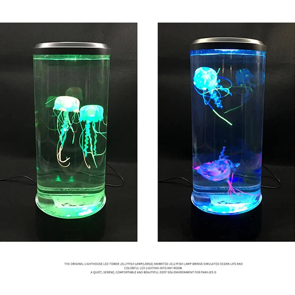 Lamp Jellyfish USB And Battery Table Night Light Kids Bedroom Decor Back To School 2025 Soothing Ambience
