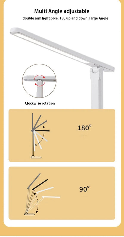 LED Desk Lamp Touch Dimmable Battery-Powered Eye Protection