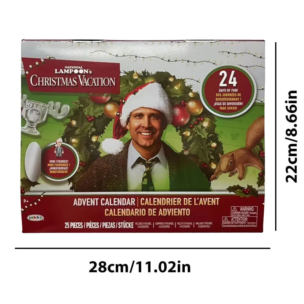 Calendar Advent 24 Days 3D Figures Christmas Countdown Gift