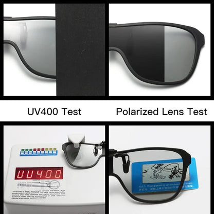 Clip2026 Edition On Sunglasses Polarized Flip Up Driving Glasses Mirror Lens Outdoor UV Protection Summer