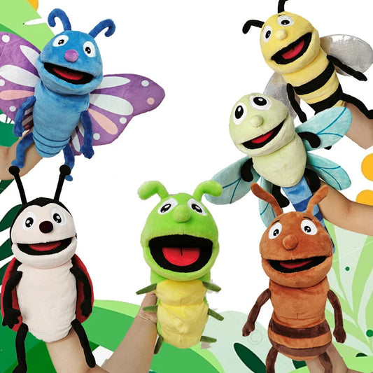 Finger Puppets Insect Plush Hand Puppet Kit Kids Educational Cotton Plush Bug Characters Back To School 2025 Gift