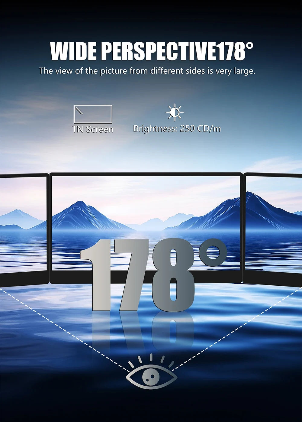 Travel-Friendly Monitor 14 Inch 60Hz Travel Display With Speakers