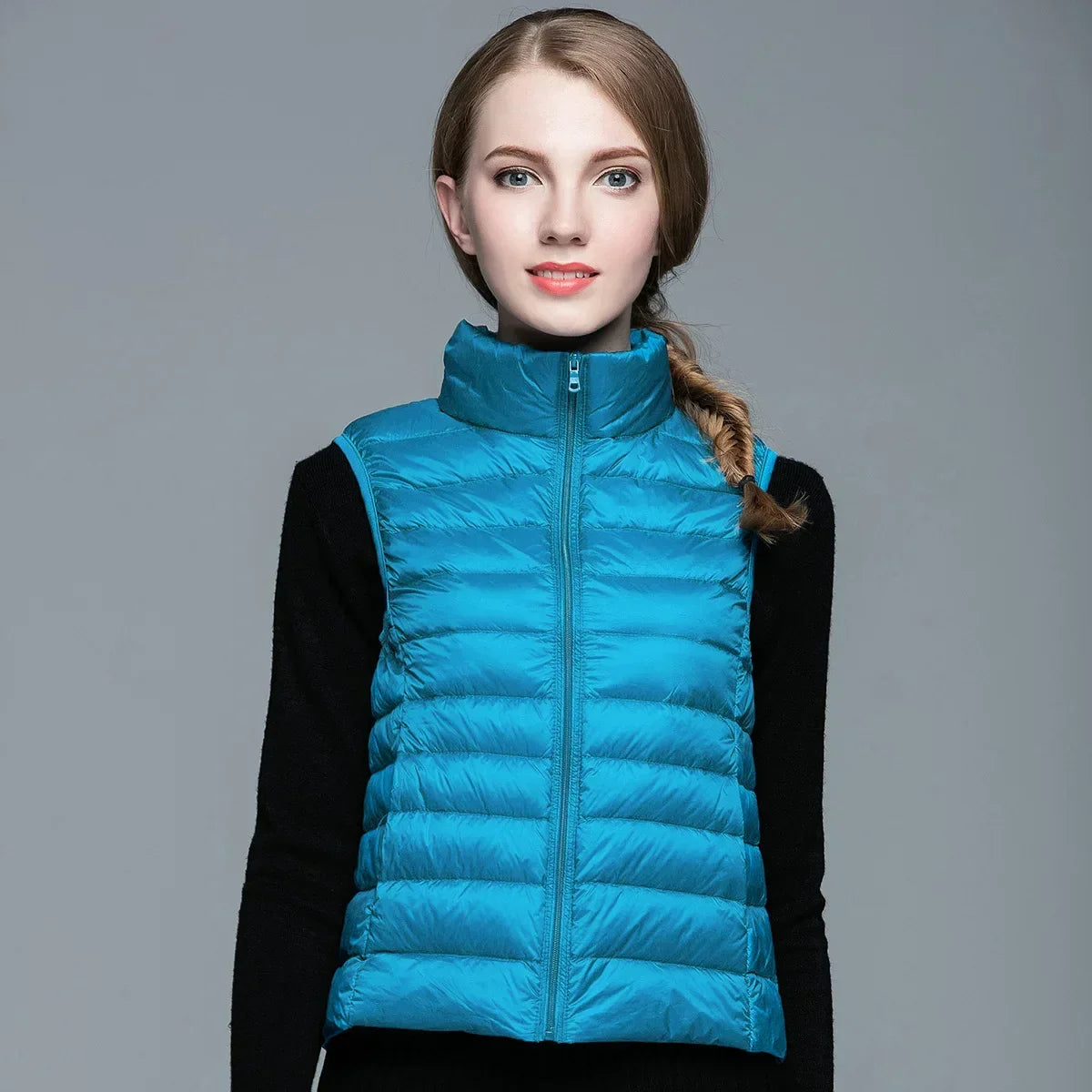 Light Women's Sleeveless Vest - Quilted Nylon, Warm